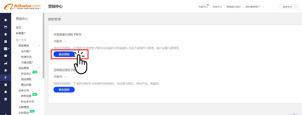P4P 子帳號授權